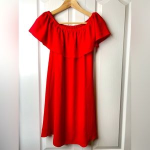 Wilfred Aritzia Neuchatel Off the shoulder dress size XS Red